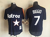 Houston Astros #7 Craig Biggio Navy Mitchell And Ness Throwback Pullover Stitched Jersey,baseball caps,new era cap wholesale,wholesale hats